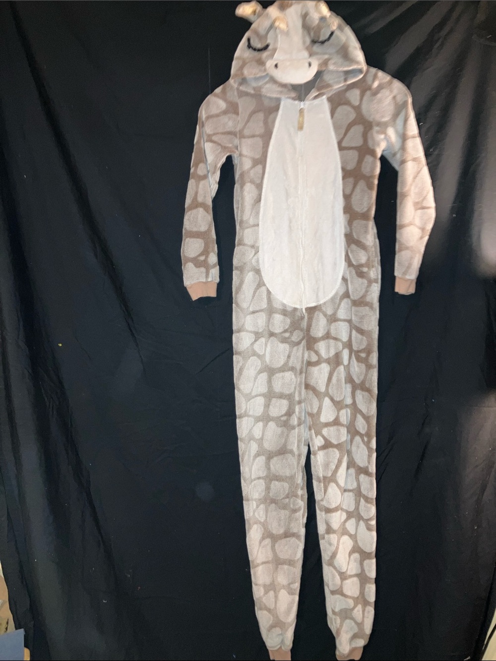 Secret Treasures Brown & Cream Giraffe Hooded Onesie Jumpsuit